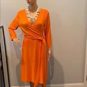 ❤️Banana Republic wrap dress. Great orange color